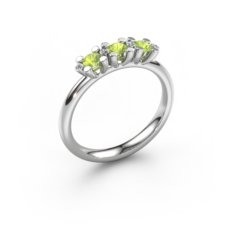 Image of Ring Puk 2 585 white gold Peridot 3 mm