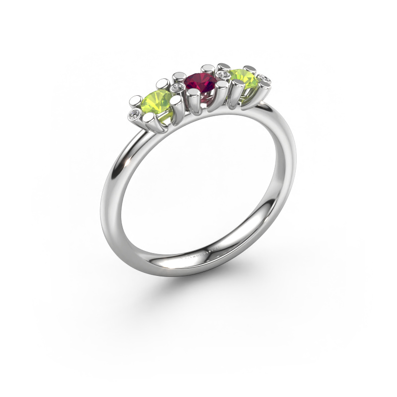 Image of Ring Puk 2 585 white gold Rhodolite 3 mm