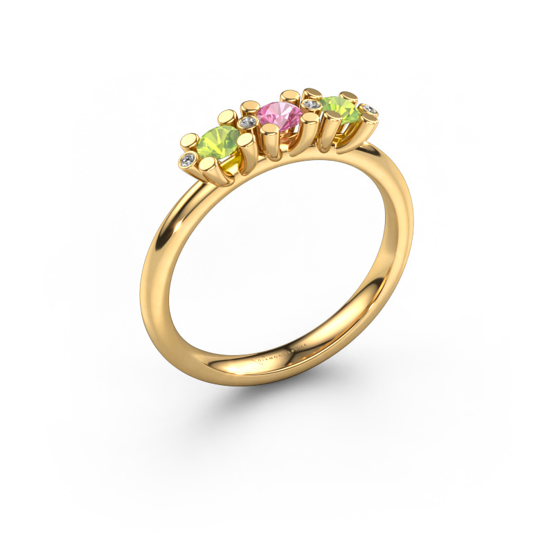 Image of Ring Puk 2 585 gold Pink sapphire 3 mm