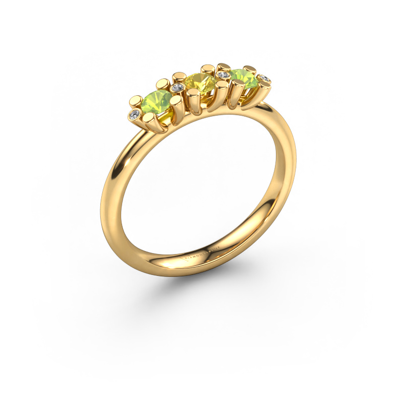 Bild von Ring Puk 2 585 Gold Gelb Saphir 3 mm