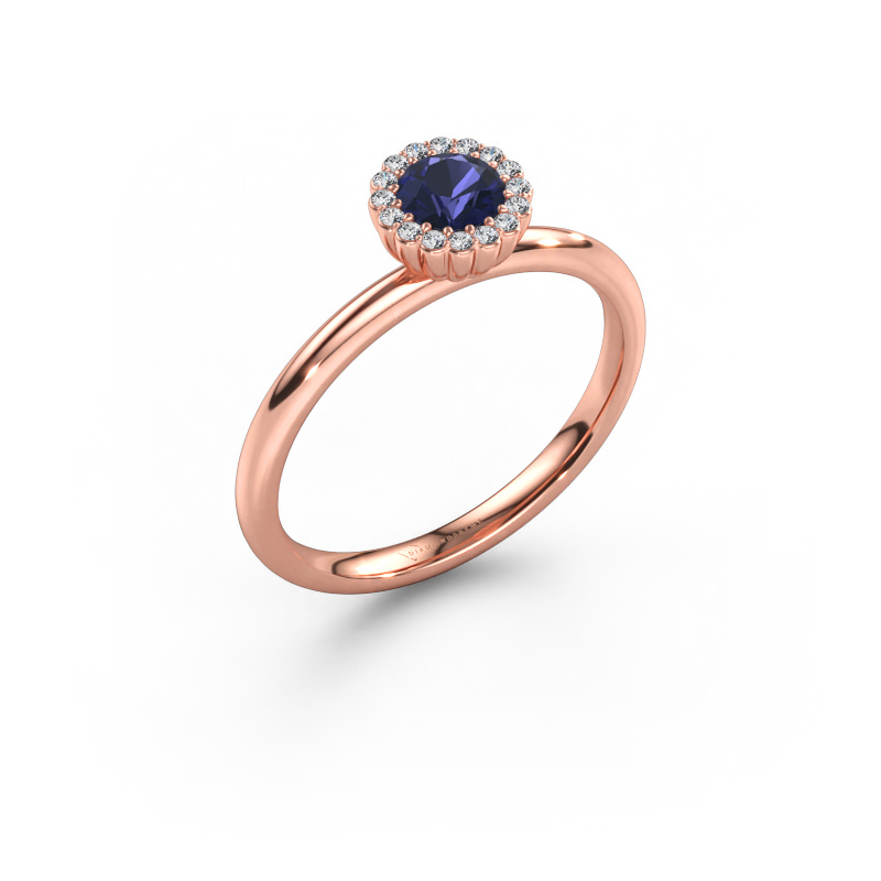 Bild av Förlovningsring Queen 585 roséguld Safir 4.2 mm