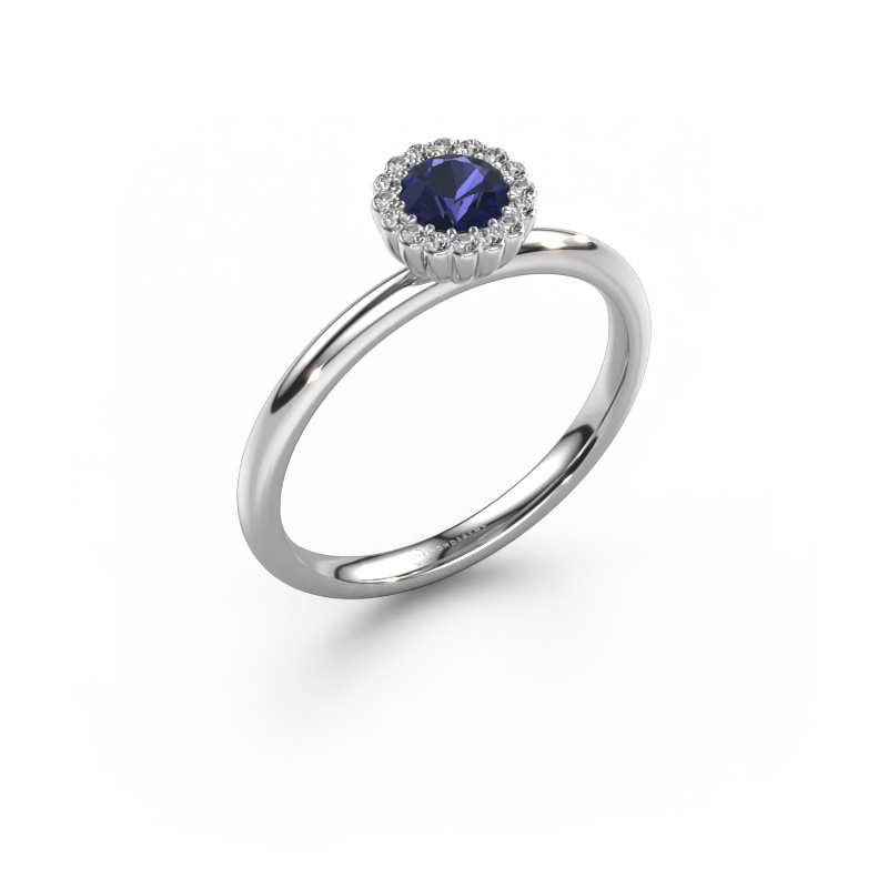 Image of Engagement ring Queen 950 platinum Sapphire 4.2 mm