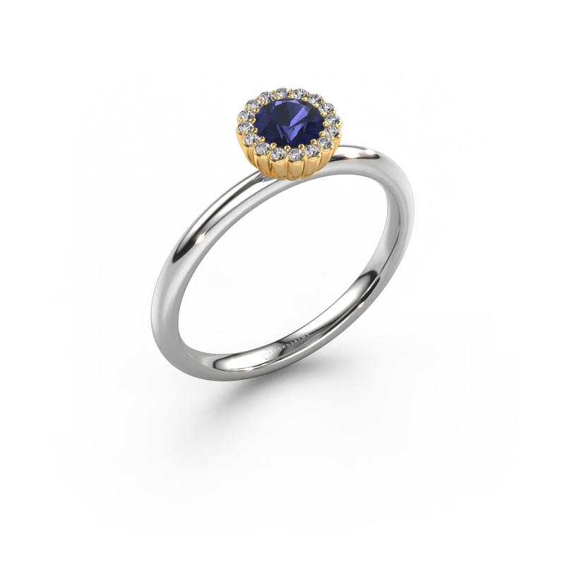 Image of Engagement ring Queen 585 white gold Sapphire 4.2 mm