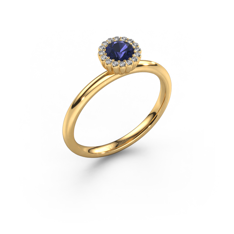 Image of Engagement ring Queen 585 gold Sapphire 4.2 mm