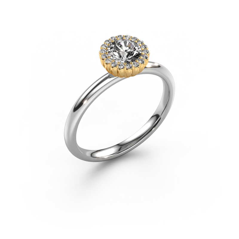 Bild von Verlobungsring Queen 585 Weißgold Diamant 0.59 crt