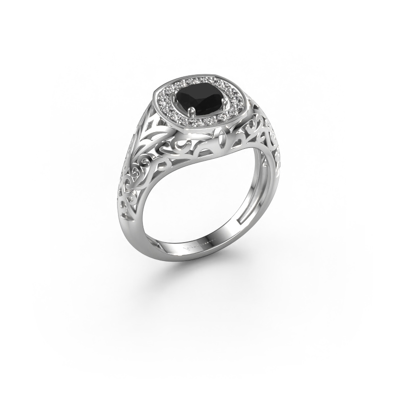 Image de Bague pour homme Quinten 950 platine Diamant noir 0.86 crt