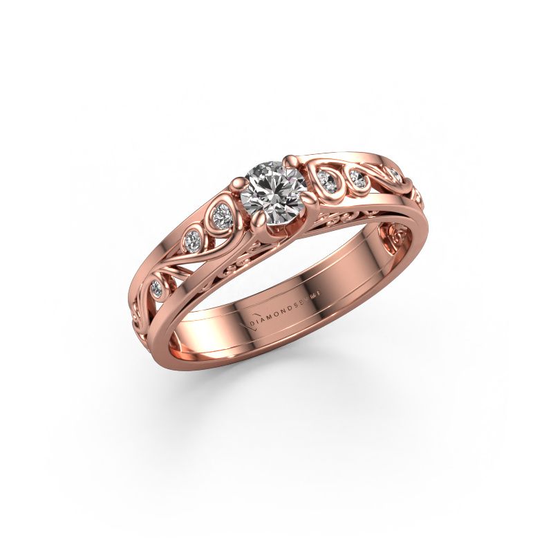 Bild von Ring Quinty 585 Roségold Diamant 0.385 crt