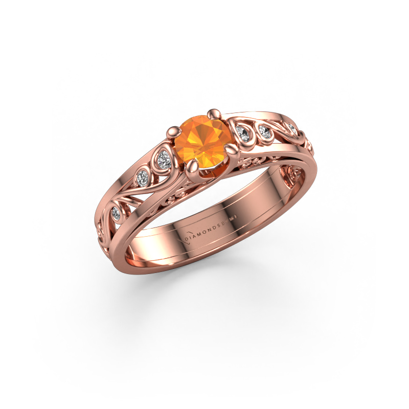 Image of Ring Quinty 585 rose gold Citrin 4.7 mm