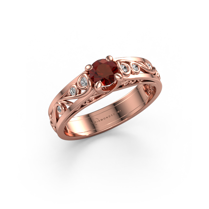 Bild von Ring Quinty 585 Roségold Granat 4.7 mm
