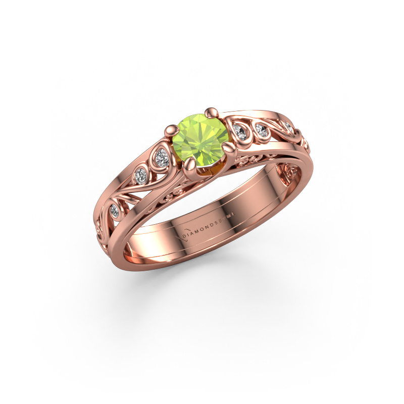 Image of Ring Quinty 585 rose gold Peridot 4.7 mm