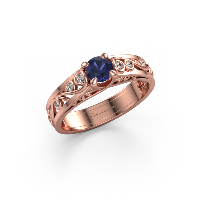 Image of Ring Quinty 585 rose gold Sapphire 4.7 mm