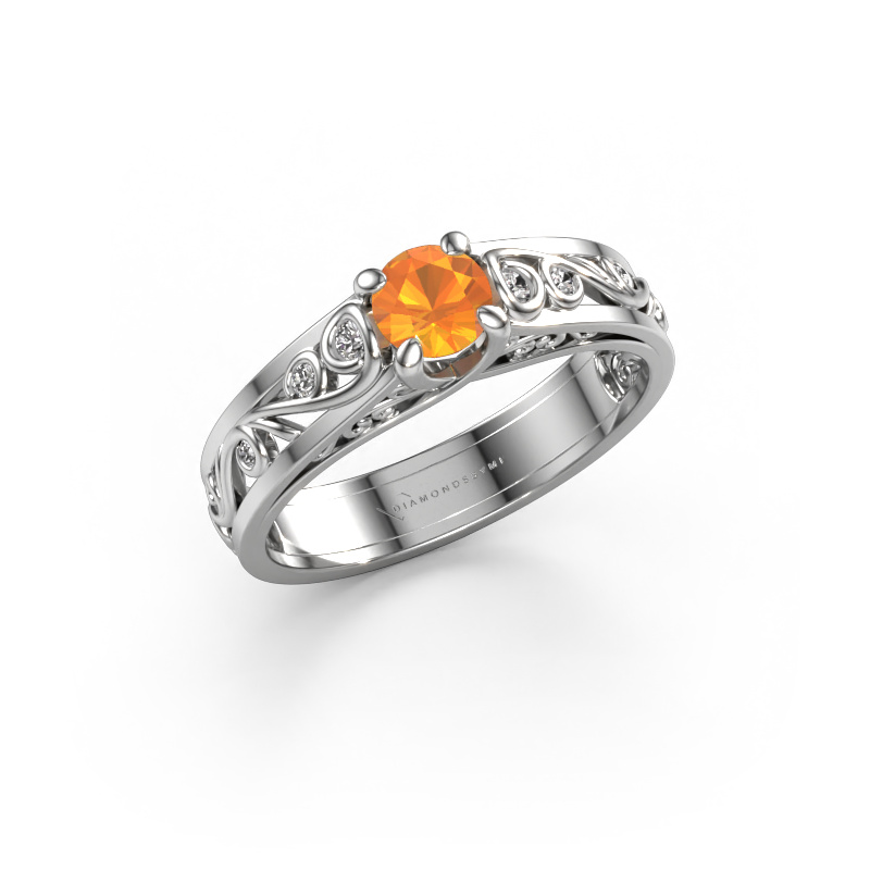 Bild von Ring Quinty 585 Weißgold Citrin 4.7 mm