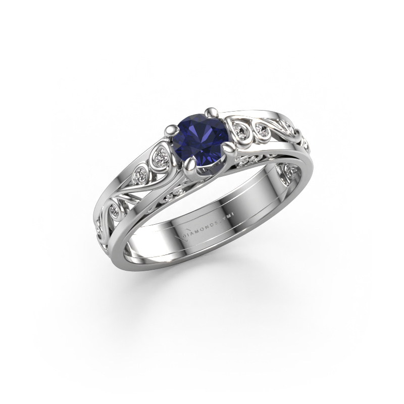 Image of Ring Quinty 585 white gold Sapphire 4.7 mm