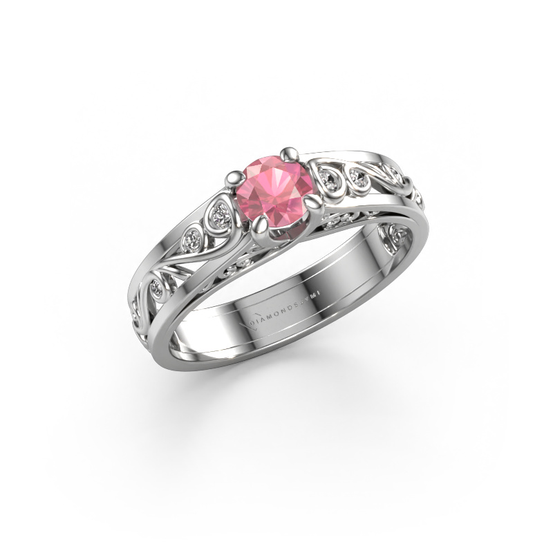 Image of Ring Quinty 585 white gold Tourmaline pink 4.7 mm