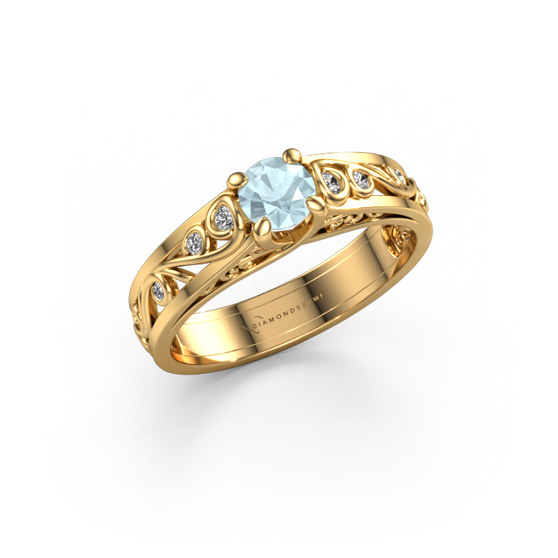 Bild von Ring Quinty 585 Gold Aquamarin 4.7 mm