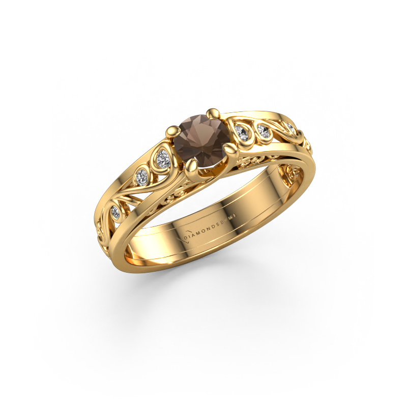 Bild von Ring Quinty 585 Gold Rauchquarz 4.7 mm