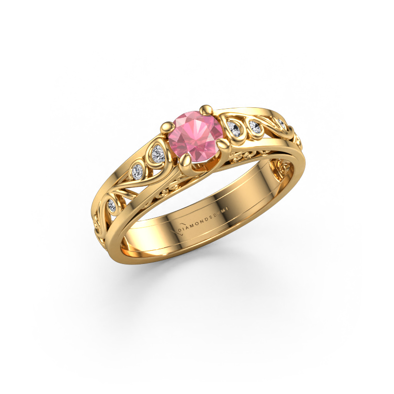 Image of Ring Quinty 585 gold Tourmaline pink 4.7 mm