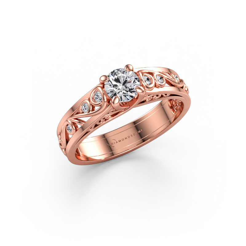 Immagine di Anello Quinty 585 oro rosa Diamante lab grown 0.585 crt