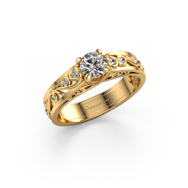 Image of Ring Quinty 585 gold Diamond 0.585 crt