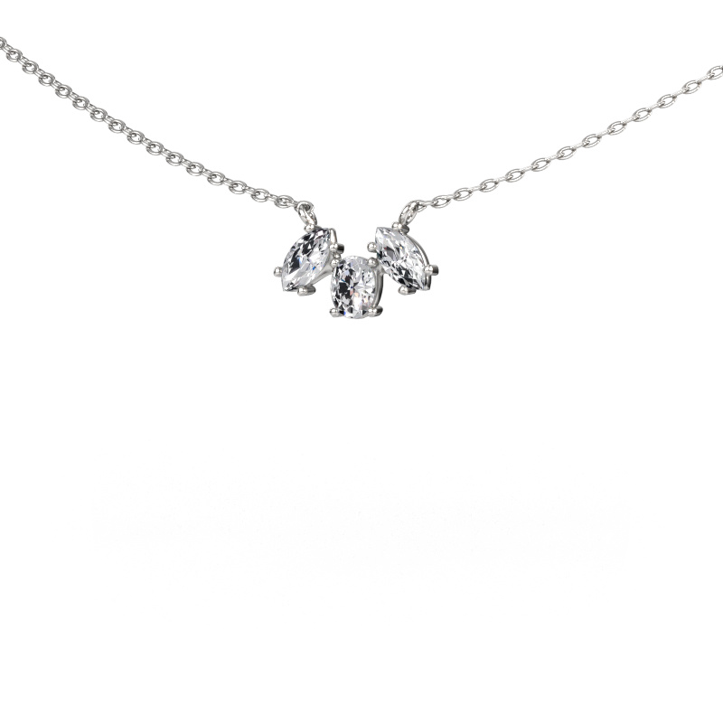 Image of Necklace Rachal 585 white gold Lab-grown diamond 0.43 crt