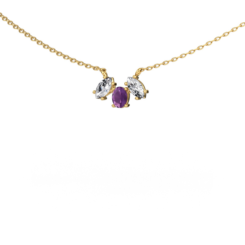 Bild von Kette Rachal 585 Gold Amethyst 4x3 mm
