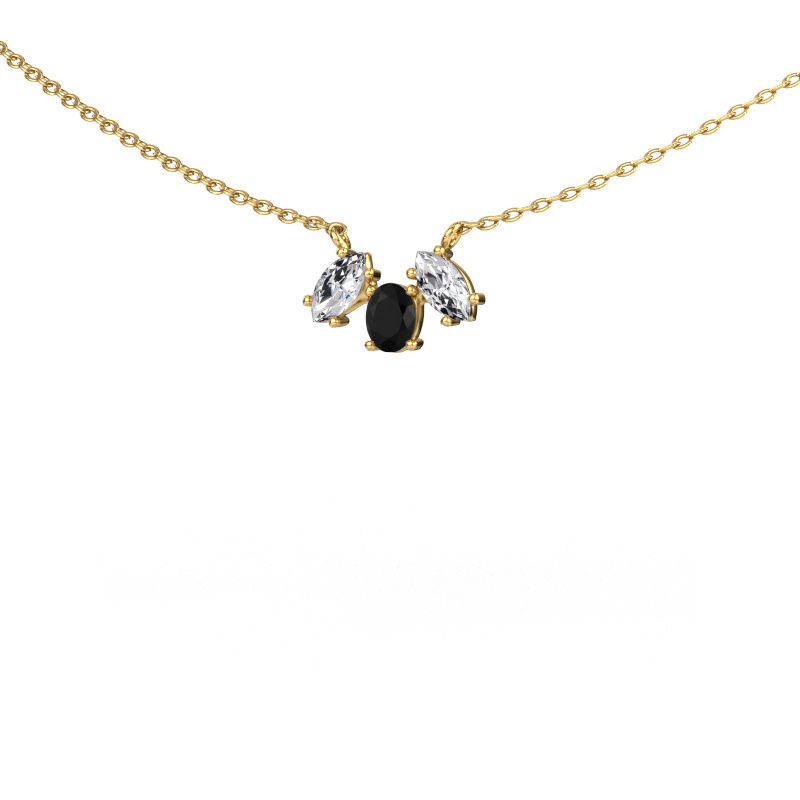 Image of Necklace Rachal 585 gold Black diamond 0.46 crt