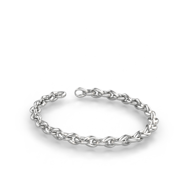 Immagine di Bracciale Rachelle 8mm Solido - 585 oro bianco