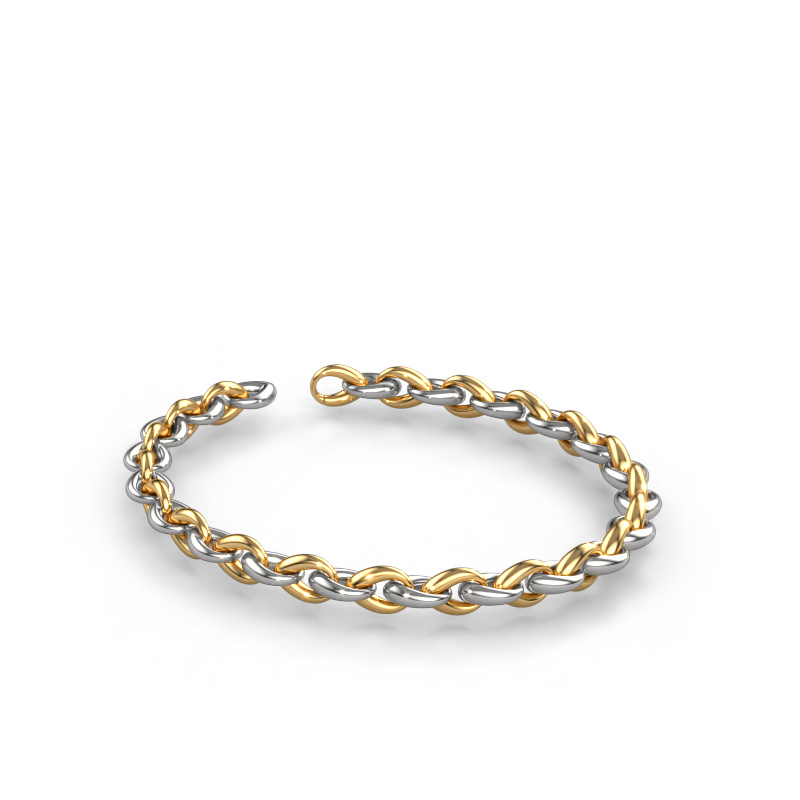 Image of Bracelet Rachelle 8mm Solid - 585 white gold