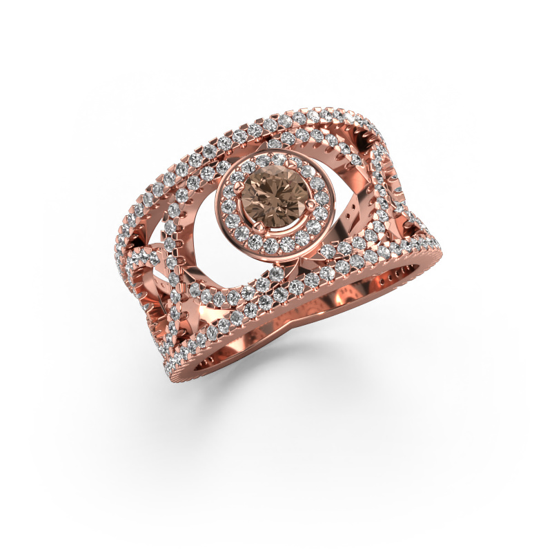 Bild von Ring Regina 585 Roségold Braun Diamant 1.25 crt