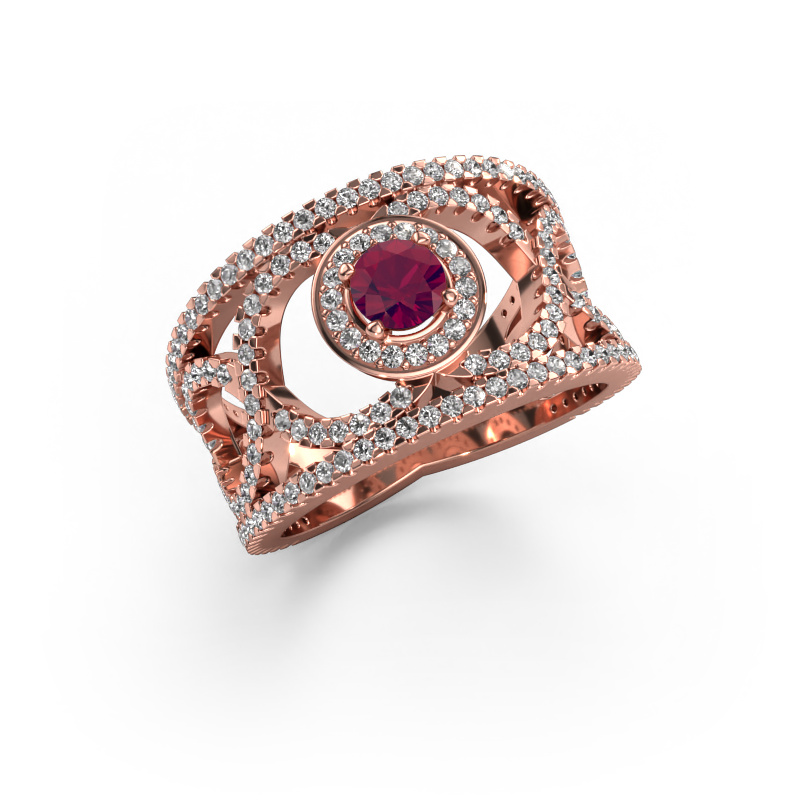 Image of Ring Regina 585 rose gold Rhodolite 4.2 mm