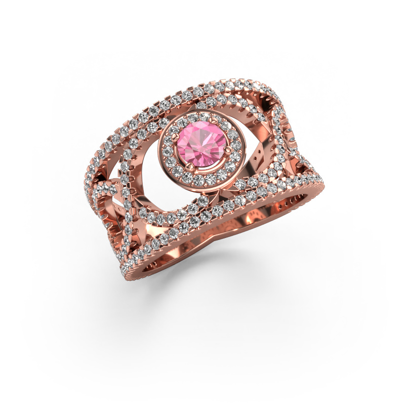 Image of Ring Regina 585 rose gold Pink sapphire 4.2 mm