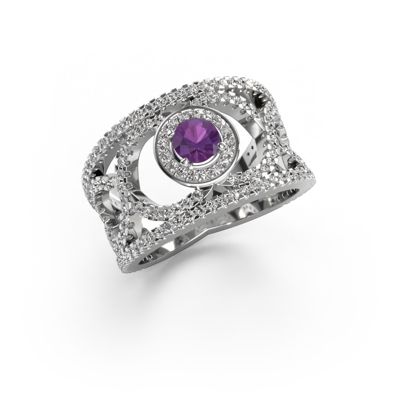 Bild von Ring Regina 585 Weißgold Amethyst 4.2 mm