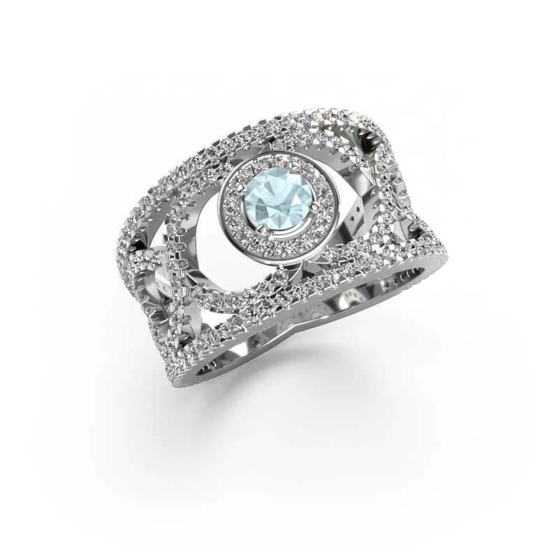 Image of Ring Regina 585 white gold Aquamarine 4.2 mm