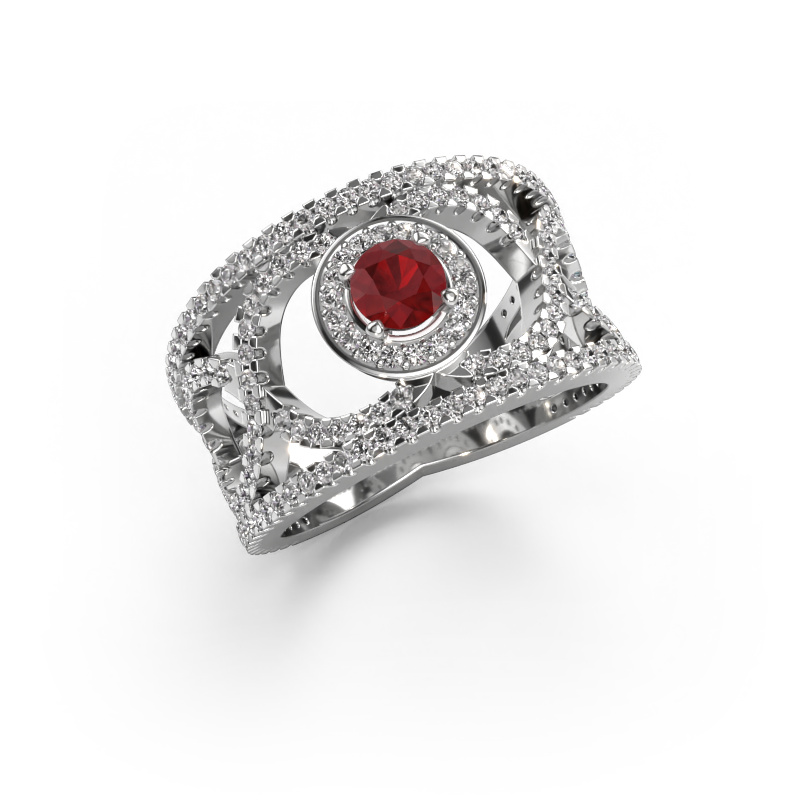 Image of Ring Regina 585 white gold Ruby 4.2 mm