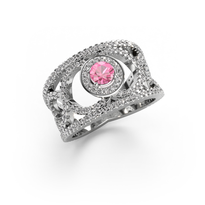 Bild von Ring Regina 585 Weißgold Pink Saphir 4.2 mm