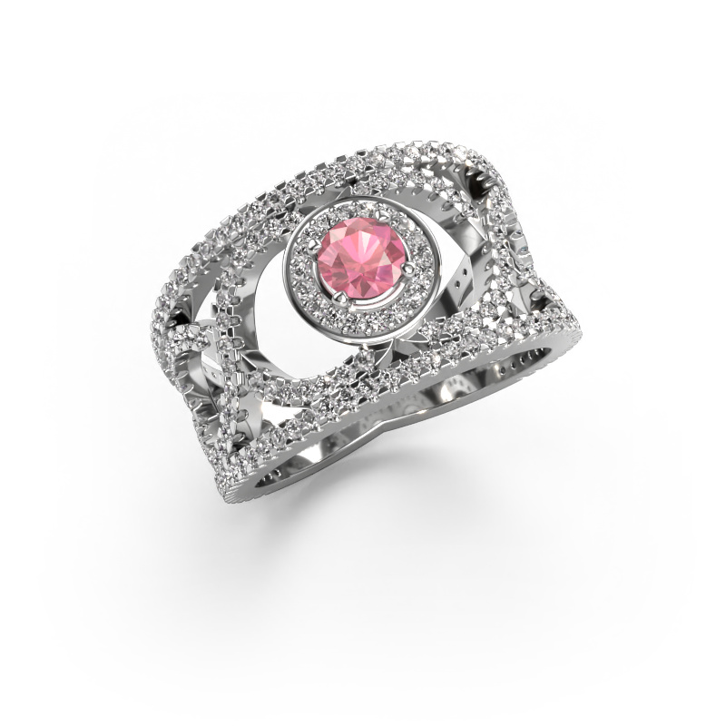 Image of Ring Regina 585 white gold Tourmaline pink 4.2 mm