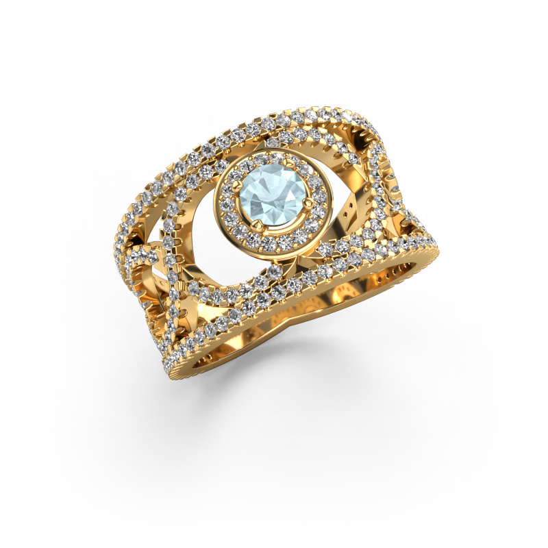 Image of Ring Regina 585 gold Aquamarine 4.2 mm