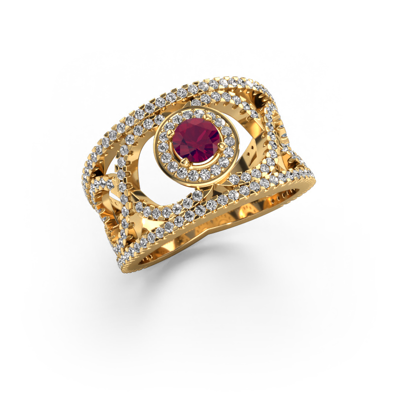 Bild von Ring Regina 585 Gold Rhodolit 4.2 mm