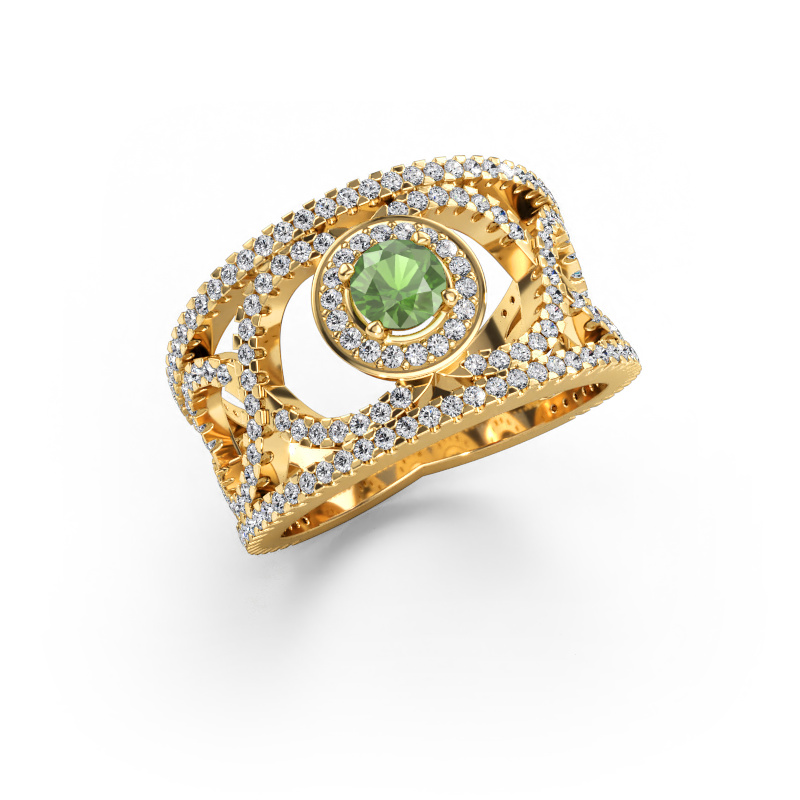 Bild von Ring Regina 585 Gold Turmalin grün 4.2 mm
