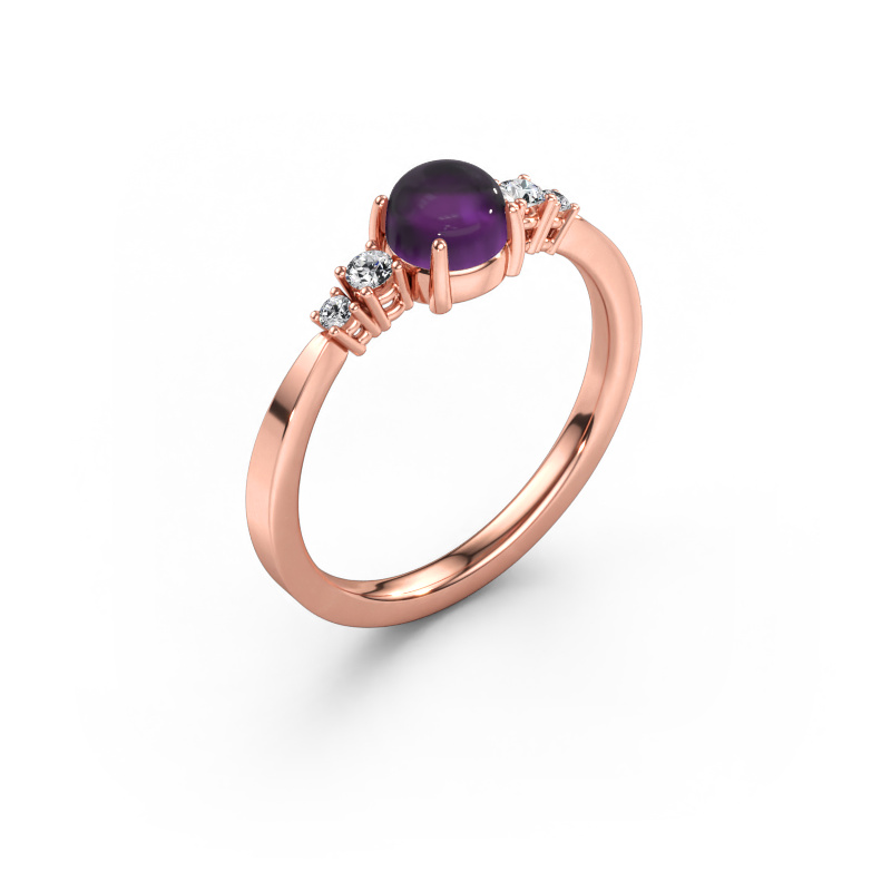 Bild av Ring Regine 585 roséguld Ametist 5 mm