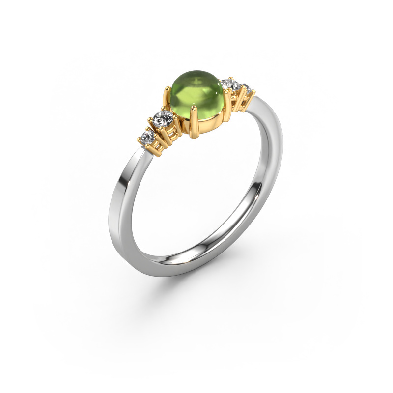 Image of Ring Regine 585 white gold Peridot 5 mm