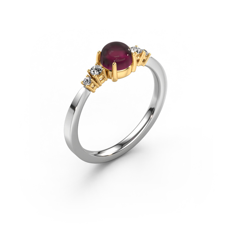Bild von Ring Regine 585 Weißgold Rhodolit 5 mm