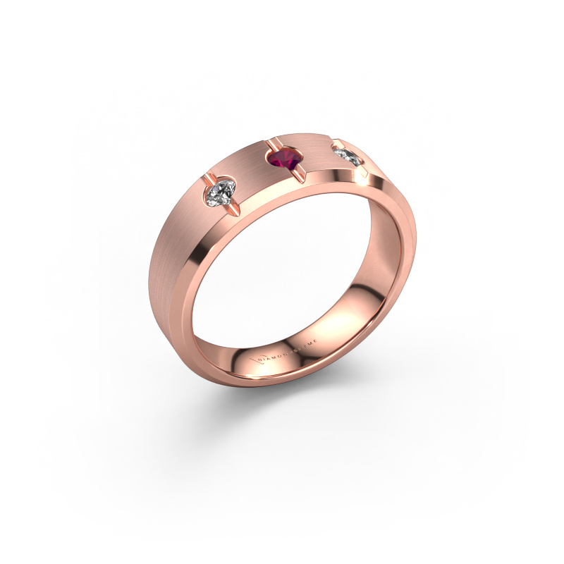 Bild von Herrenring Remco 585 Roségold Rhodolit 2.7 mm