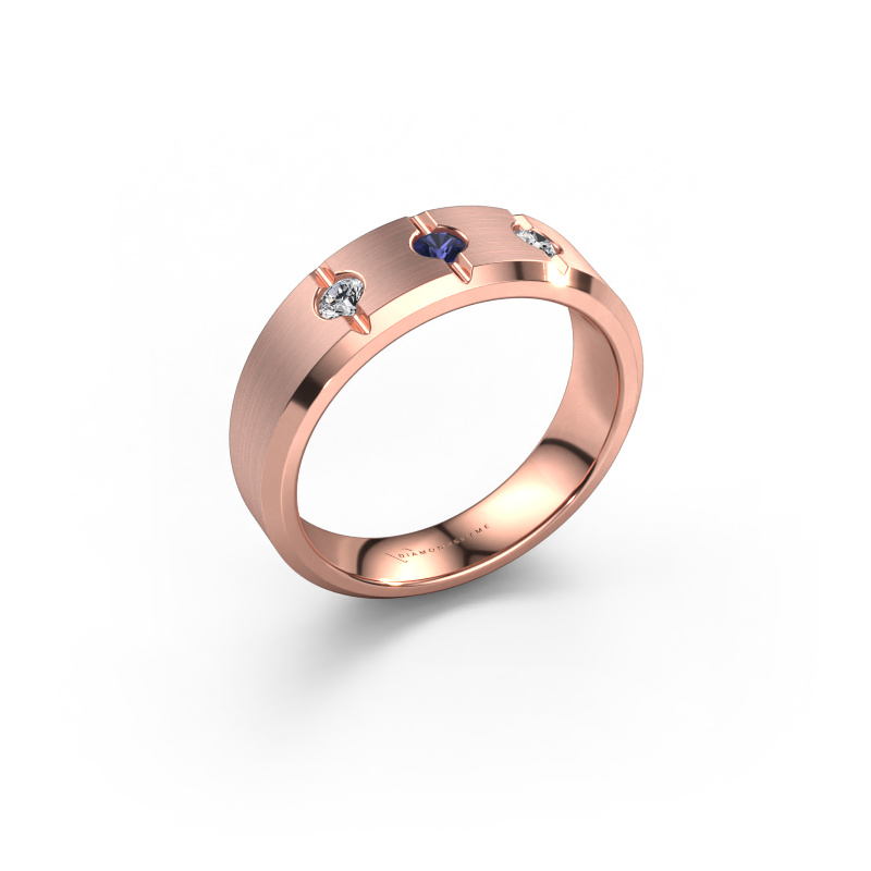Image of Men's ring Remco 585 rose gold Sapphire 2.7 mm