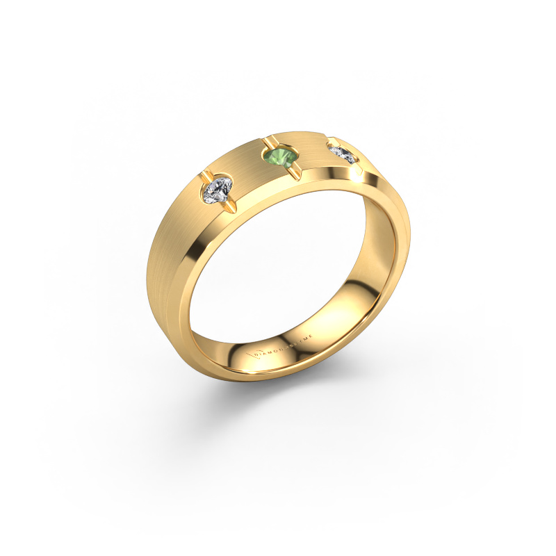 Bild von Herrenring Remco 585 Gold Turmalin grün 2.7 mm