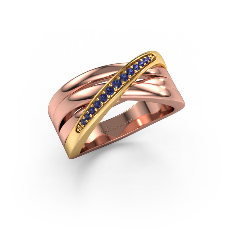 Image of Ring Renna 2 585 rose gold Sapphire 1 mm