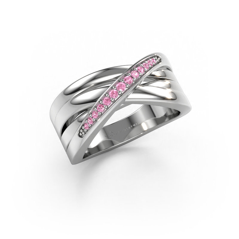 Image of Ring Renna 2 950 platinum Pink sapphire 1 mm