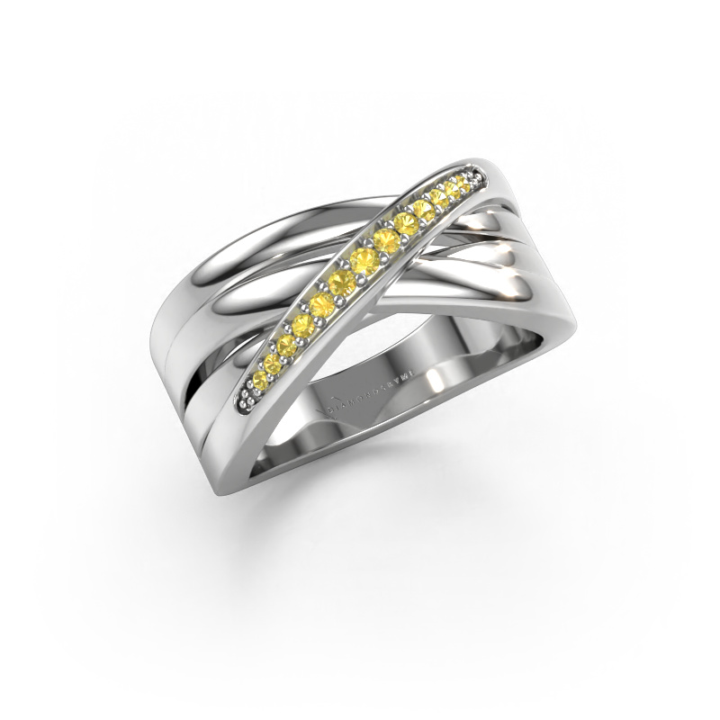 Image of Ring Renna 2 950 platinum Yellow sapphire 1 mm
