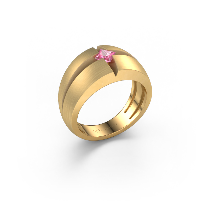 Bild von Herrenring Rens 585 Gold Pink Saphir 3.5 mm