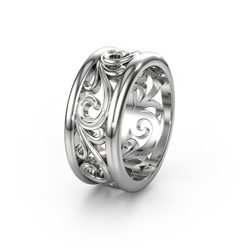 Image of Wedding ring WHM0239M97BP 585 white gold ±0.39x0.08 in